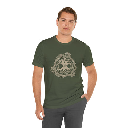 Yggdrasil Valknut with Runes Norse Heritage T-Shirt