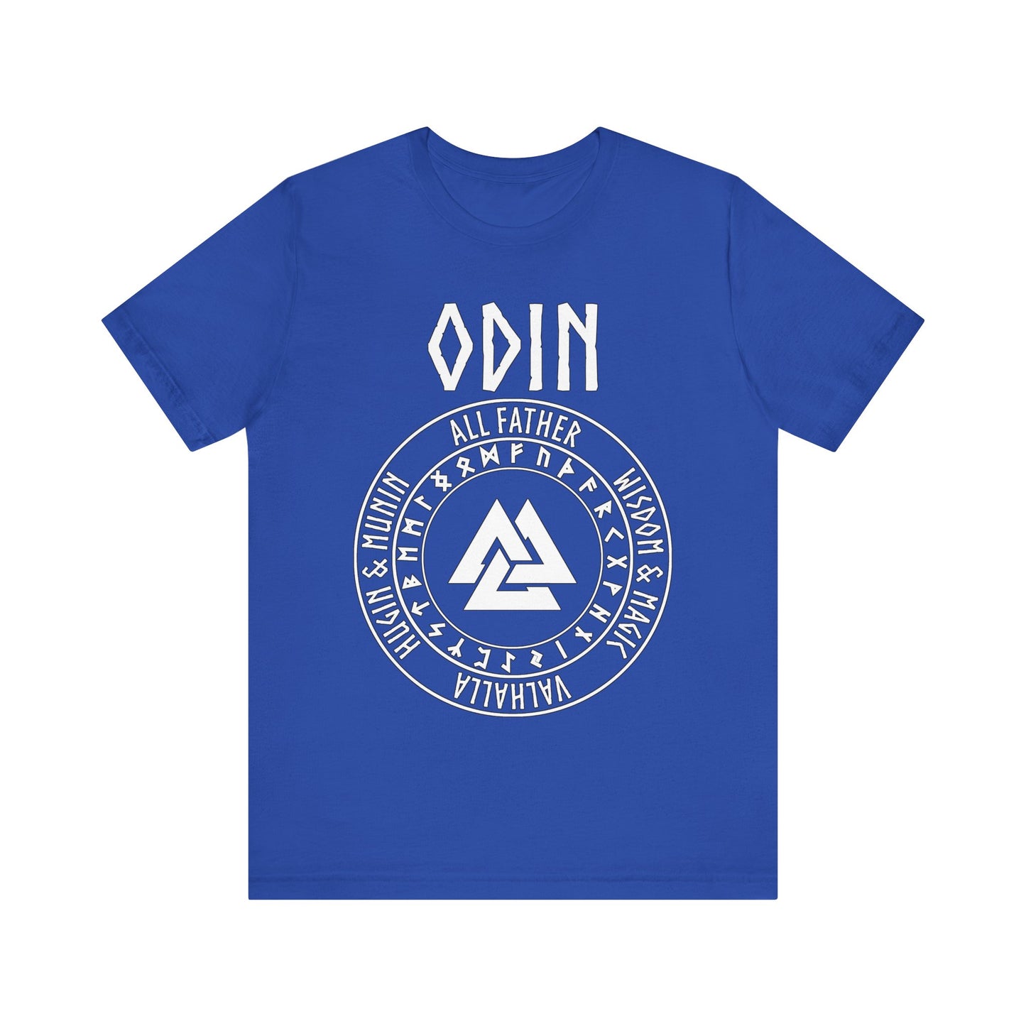 Odin Norse God with Futhark Runes T-shirt