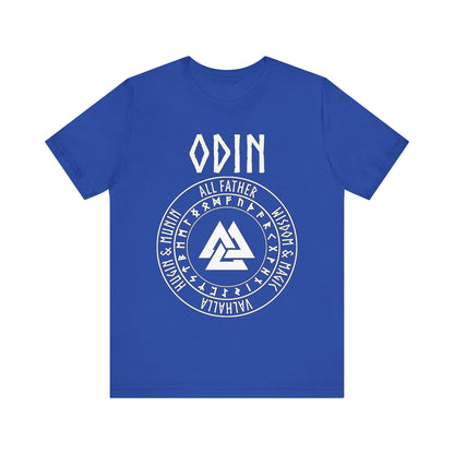 Odin Norse God with Futhark Runes T-shirt