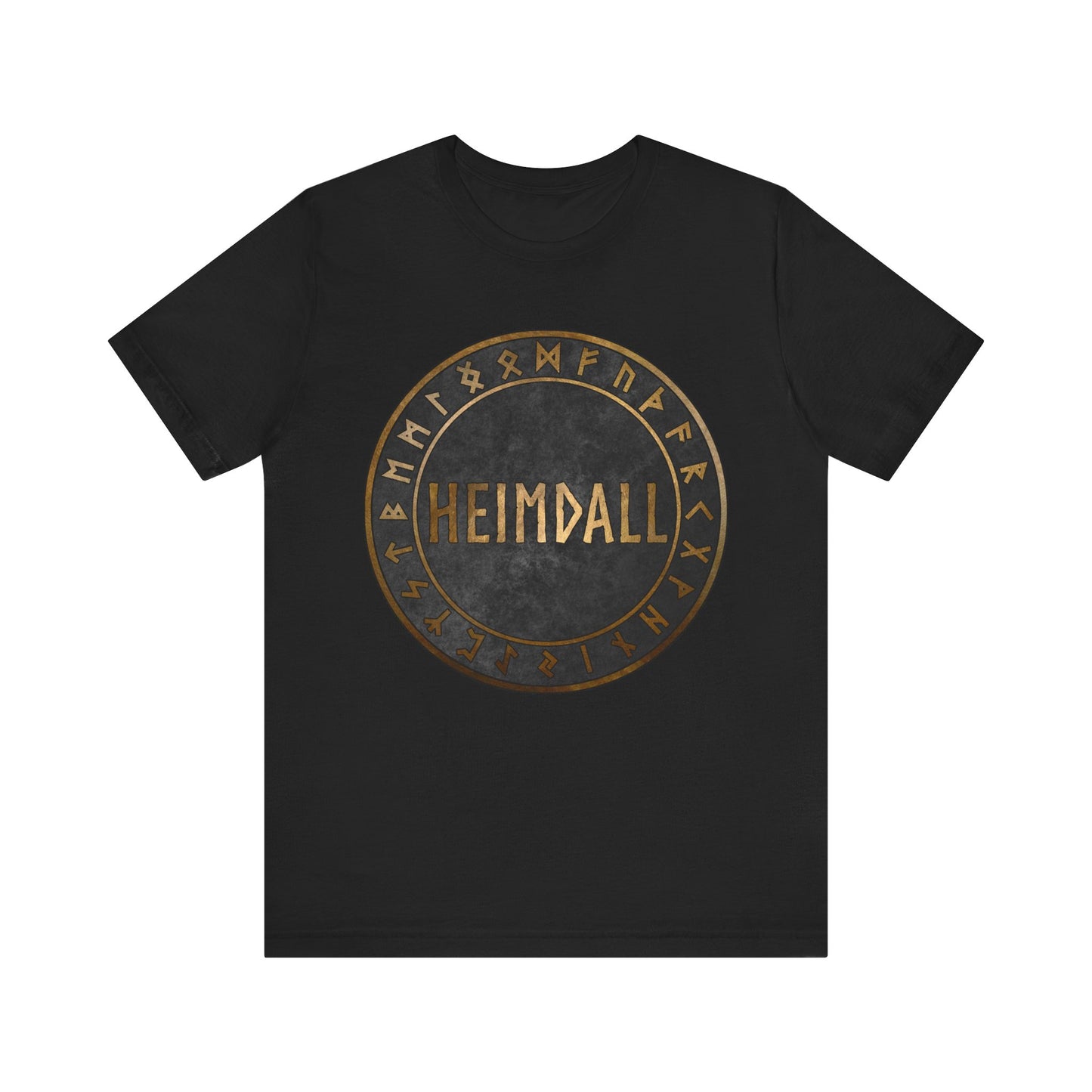 Heimdall Norse God with Viking Runes T-Shirt
