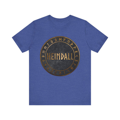 Heimdall Norse God with Viking Runes T-Shirt