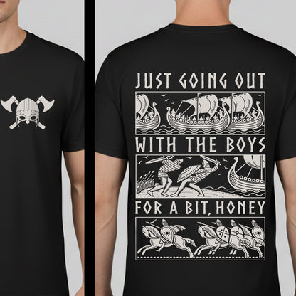 Out With The Boys - Double Sided T-Shirt