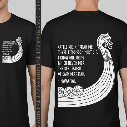 Hávamál Quote Double Sided T-Shirt