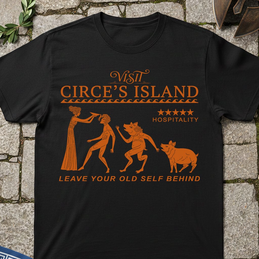 Black / S Visit Circe's Island T-Shirt