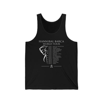 Hannibal Barca World Tour Tank Top - Battles of the 2nd Punic War Unisex Jersey Tank Top