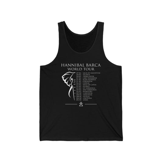 Hannibal Barca World Tour Tank Top - Battles of the 2nd Punic War Unisex Jersey Tank Top