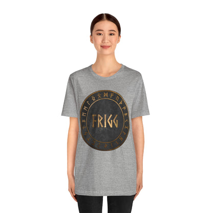 Frigg Norse Goddess with Viking Runes T-Shirt