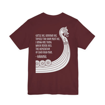 Hávamál Quote Double Sided T-Shirt