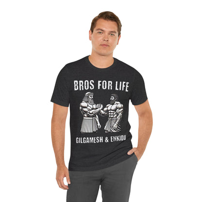 Gilgamesh and Enkidu Bros For Life - Funny Ancient History T-Shirt