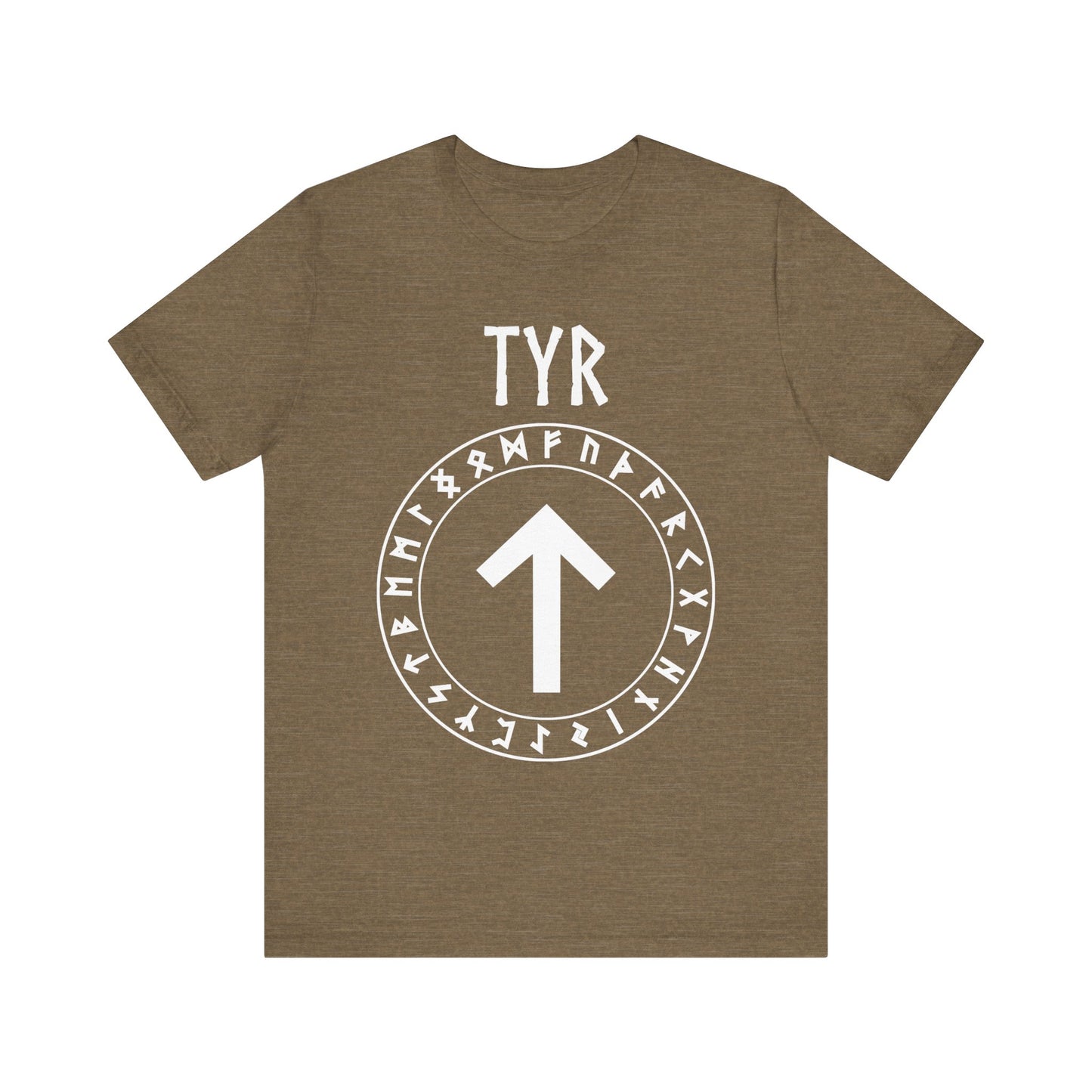 Tyr Norse God Tiwaz Rune with Futhark Runes T-shirt
