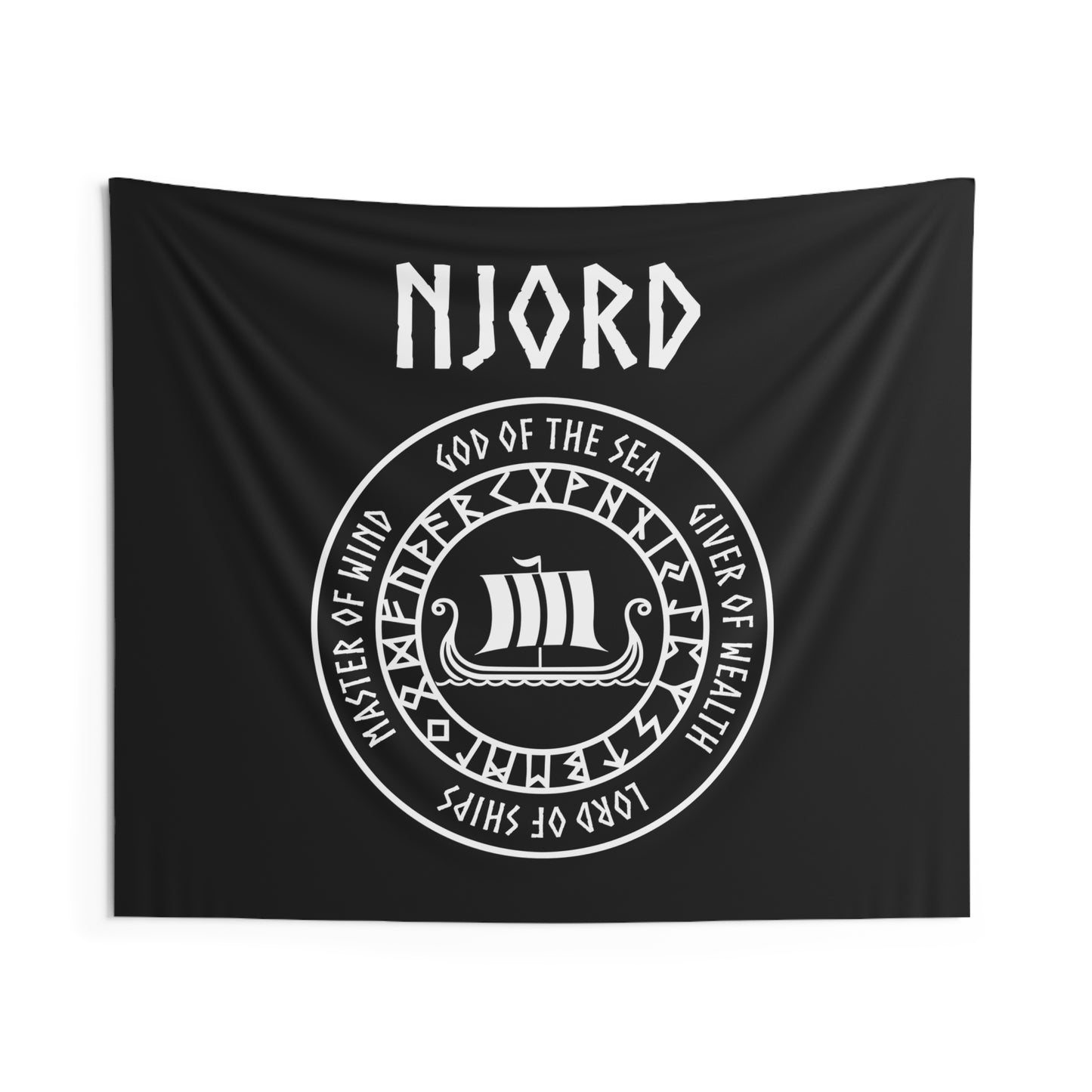 Njord Norse God of the Sea Indoor Wall Tapestry 60" x 50"