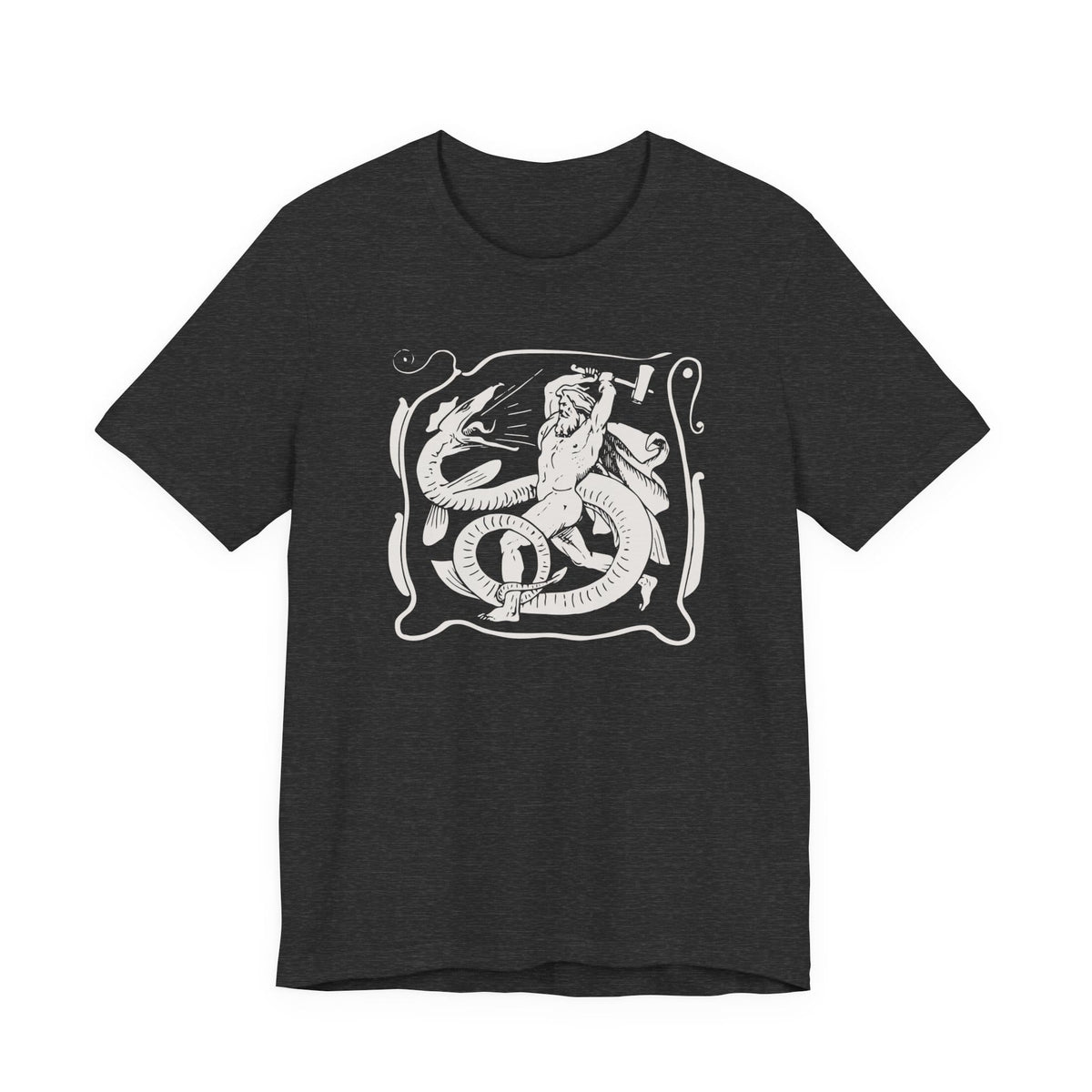 Dark Grey Heather / S Thor vs Jormungandr Ragnarok T-Shirt