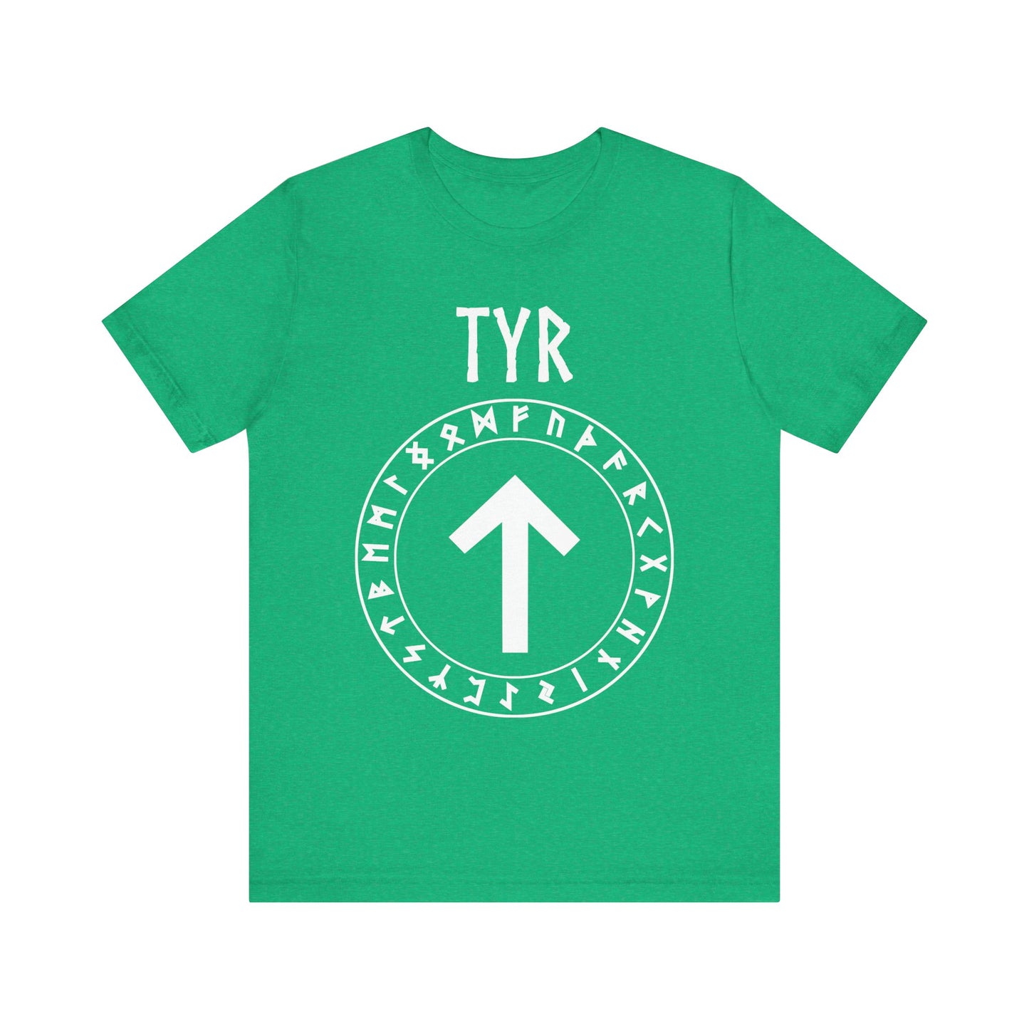 Tyr Norse God Tiwaz Rune with Futhark Runes T-shirt