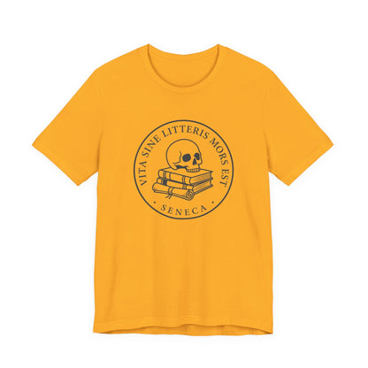 Gold / S Life Without Learning is Death Latin T-Shirt