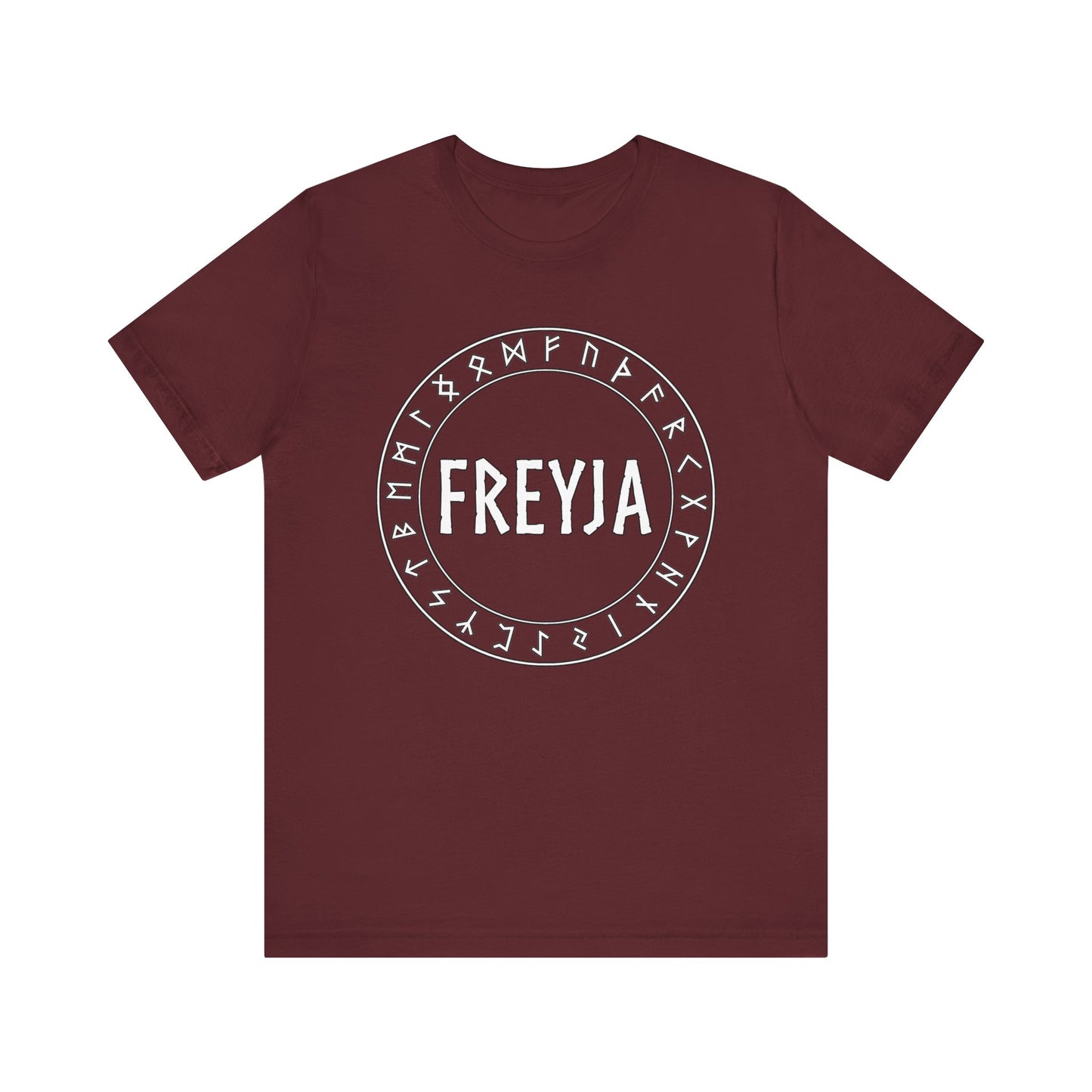 Freyja Norse Goddess with Futhark Runes T-shirt