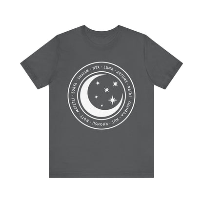 Gods and Goddesses of the Night, Stars and Moon - Ancient Mythology and Paganism T-shirt