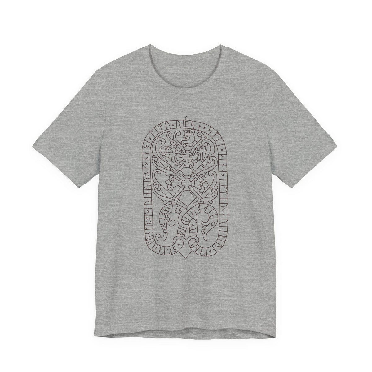 Athletic Heather / S Drävle Runestone Sigurd & Fafnir T-Shirt