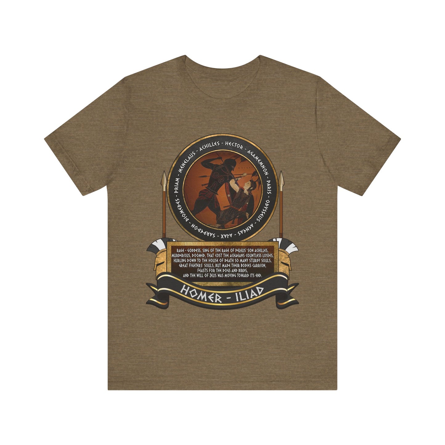 Achilles and the Heroes of the Trojan War - Homer's Iliad T-Shirt
