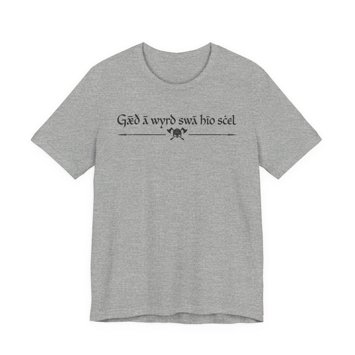 Athletic Heather / S Fate goes ever as it must - Beowulf Quote T-Shirt