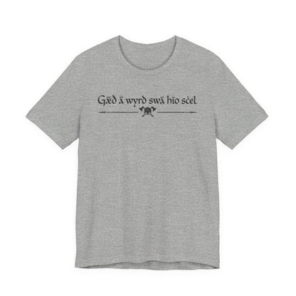 Athletic Heather / S Fate goes ever as it must - Beowulf Quote T-Shirt