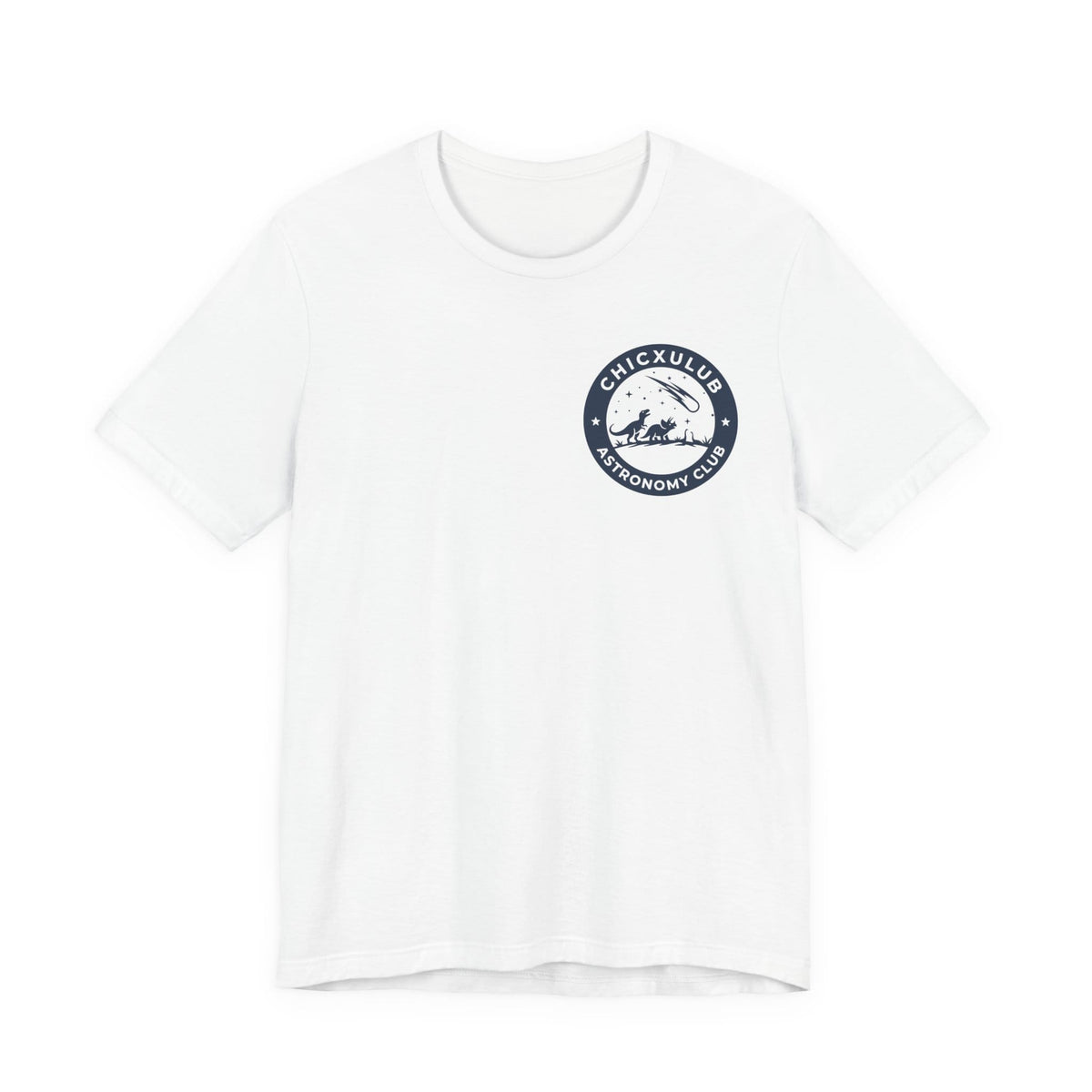White / S Chicxulub Astronomy Club Double Sided T-Shirt