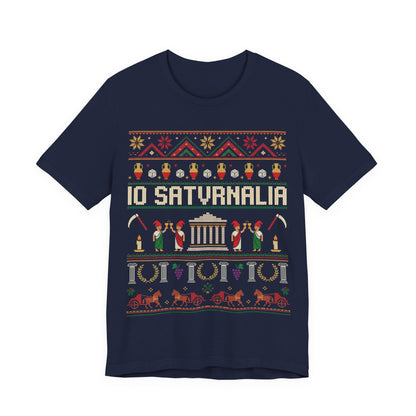 Navy / S Saturnalia Ugly Christmas T-Shirt