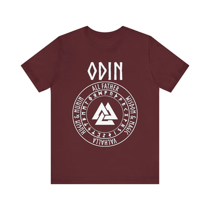 Odin Norse God with Futhark Runes T-shirt