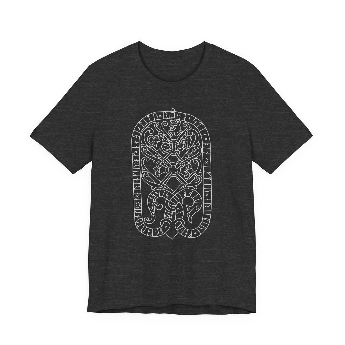 Dark Grey Heather / S Drävle Runestone Sigurd & Fafnir T-Shirt