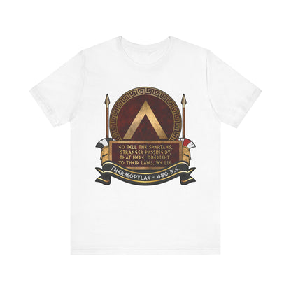 Battle of Thermopylae Spartan Epitaph T-Shirt