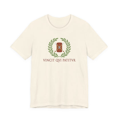 Natural / S He Conquers Who Endures Latin T-Shirt