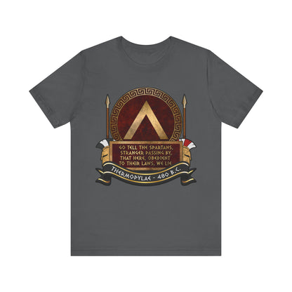 Battle of Thermopylae Spartan Epitaph T-Shirt