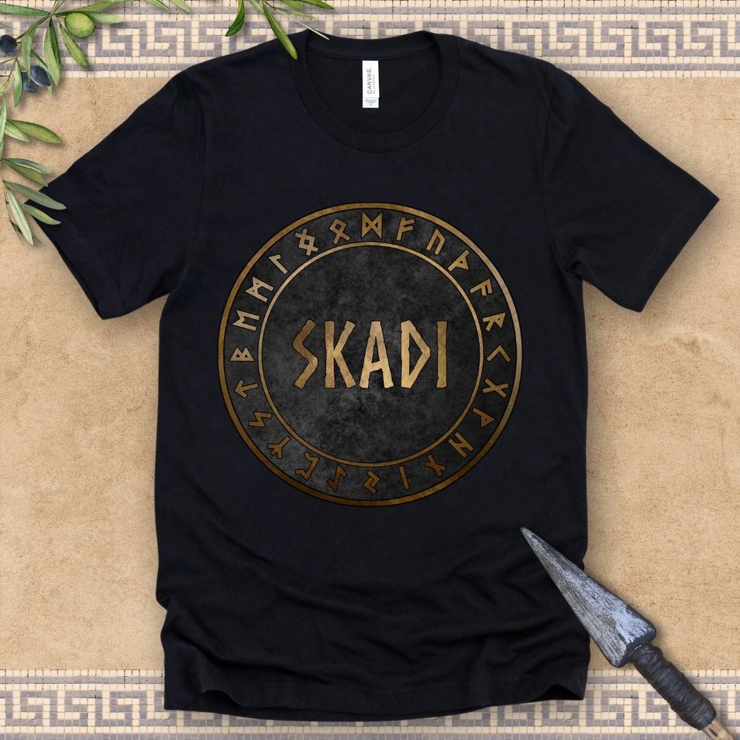 Skadi Norse Goddess of Winter Viking Runes T-Shirt