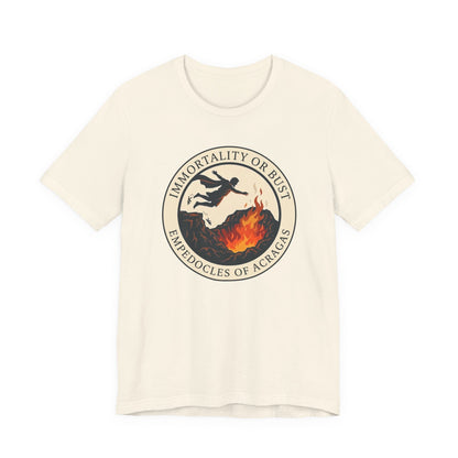 Natural / S Immortality or Bust Empedocles T-Shirt