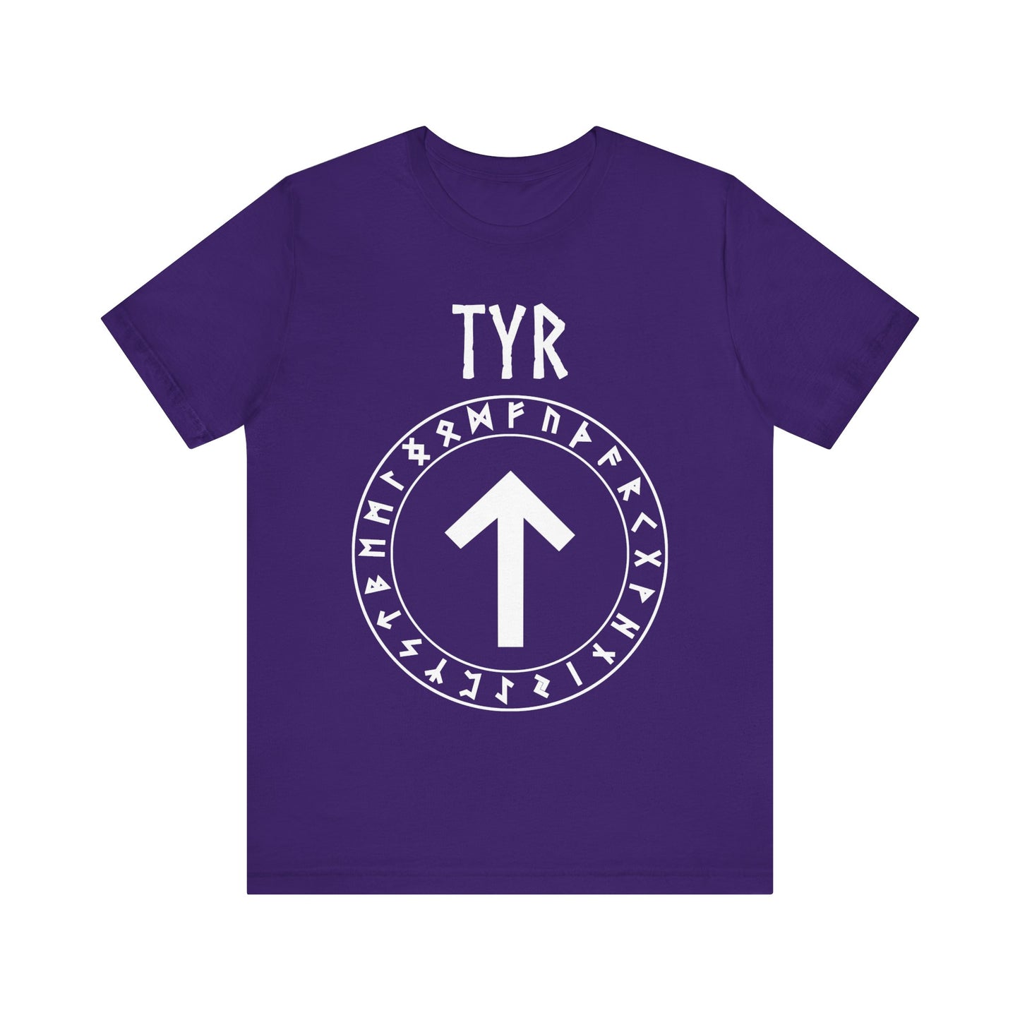 Tyr Norse God Tiwaz Rune with Futhark Runes T-shirt
