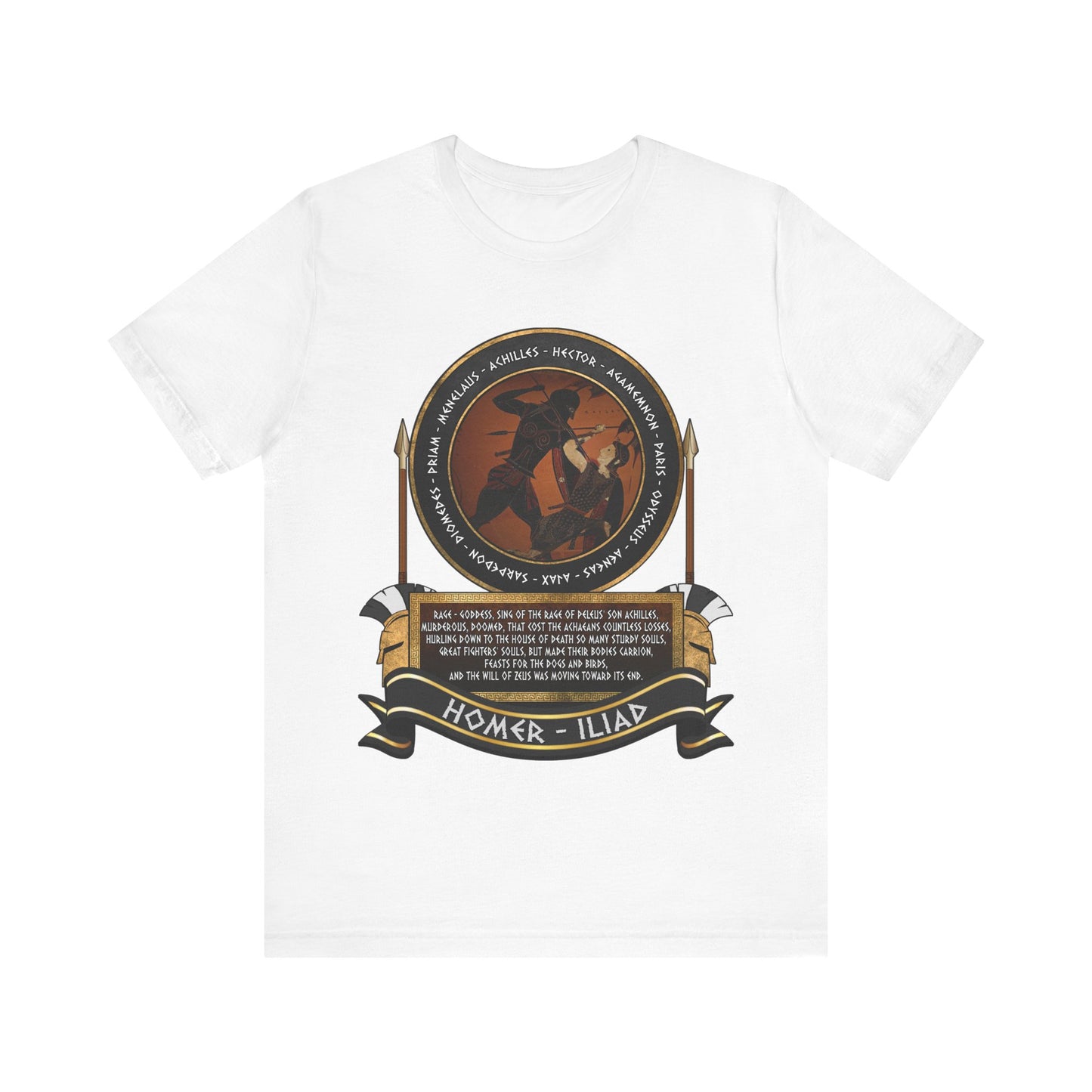 Achilles and the Heroes of the Trojan War - Homer's Iliad T-Shirt