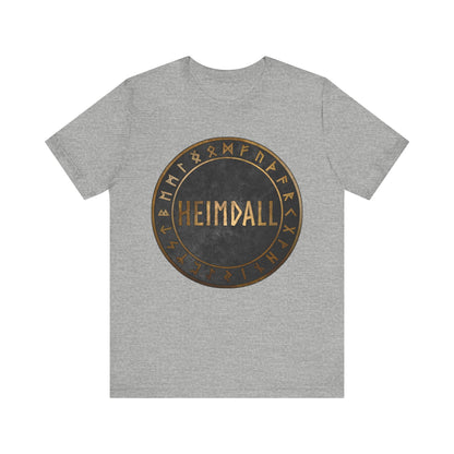 Heimdall Norse God with Viking Runes T-Shirt