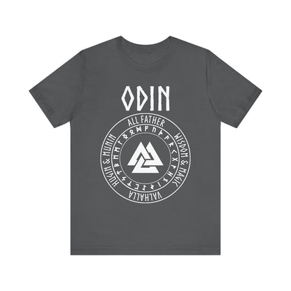 Odin Norse God with Futhark Runes T-shirt