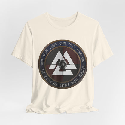 Norse Gods and Goddesses - Viking Shield T-Shirt