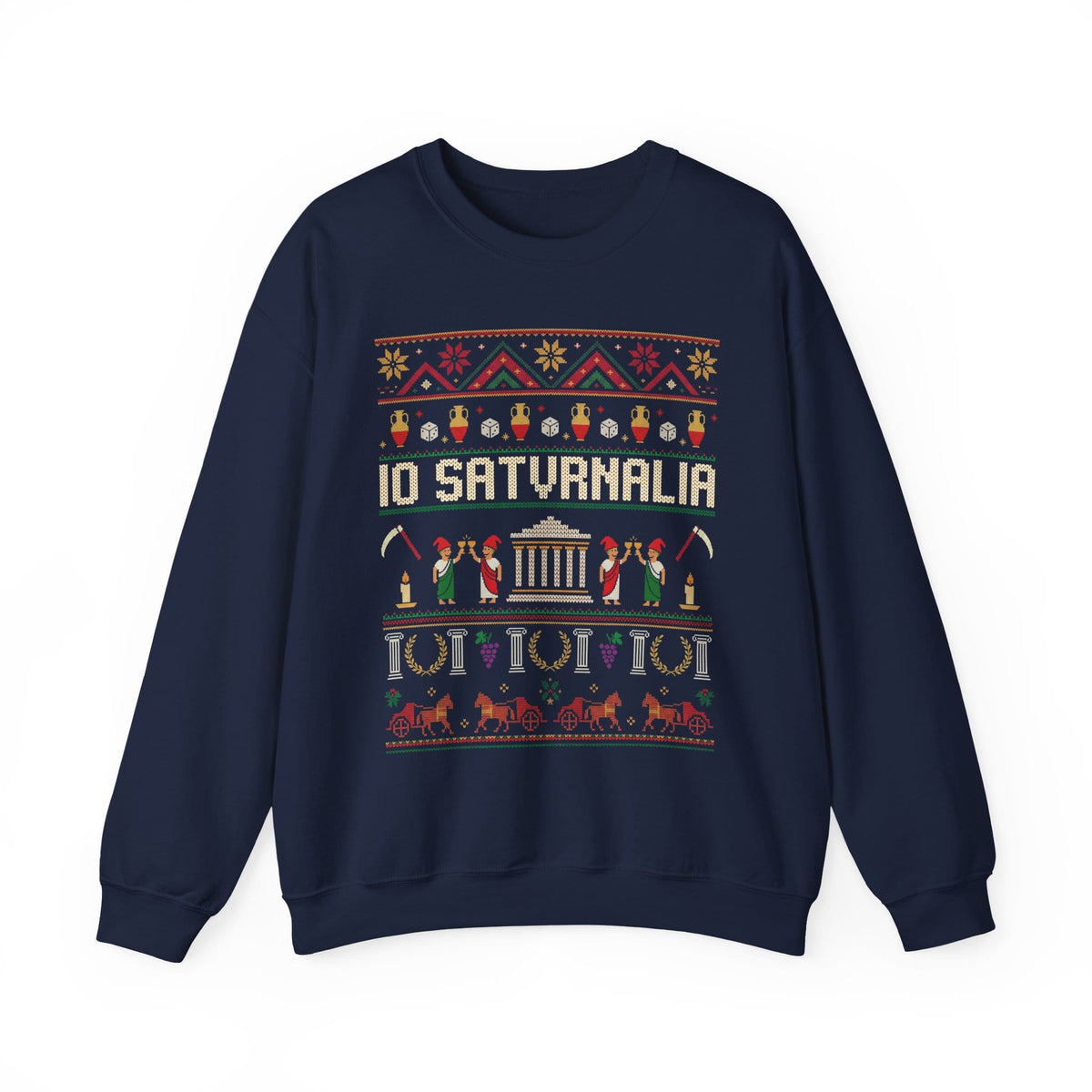 Navy / S Saturnalia Ugly Christmas Sweatshirt