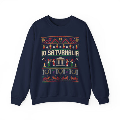 Navy / S Saturnalia Ugly Christmas Sweatshirt