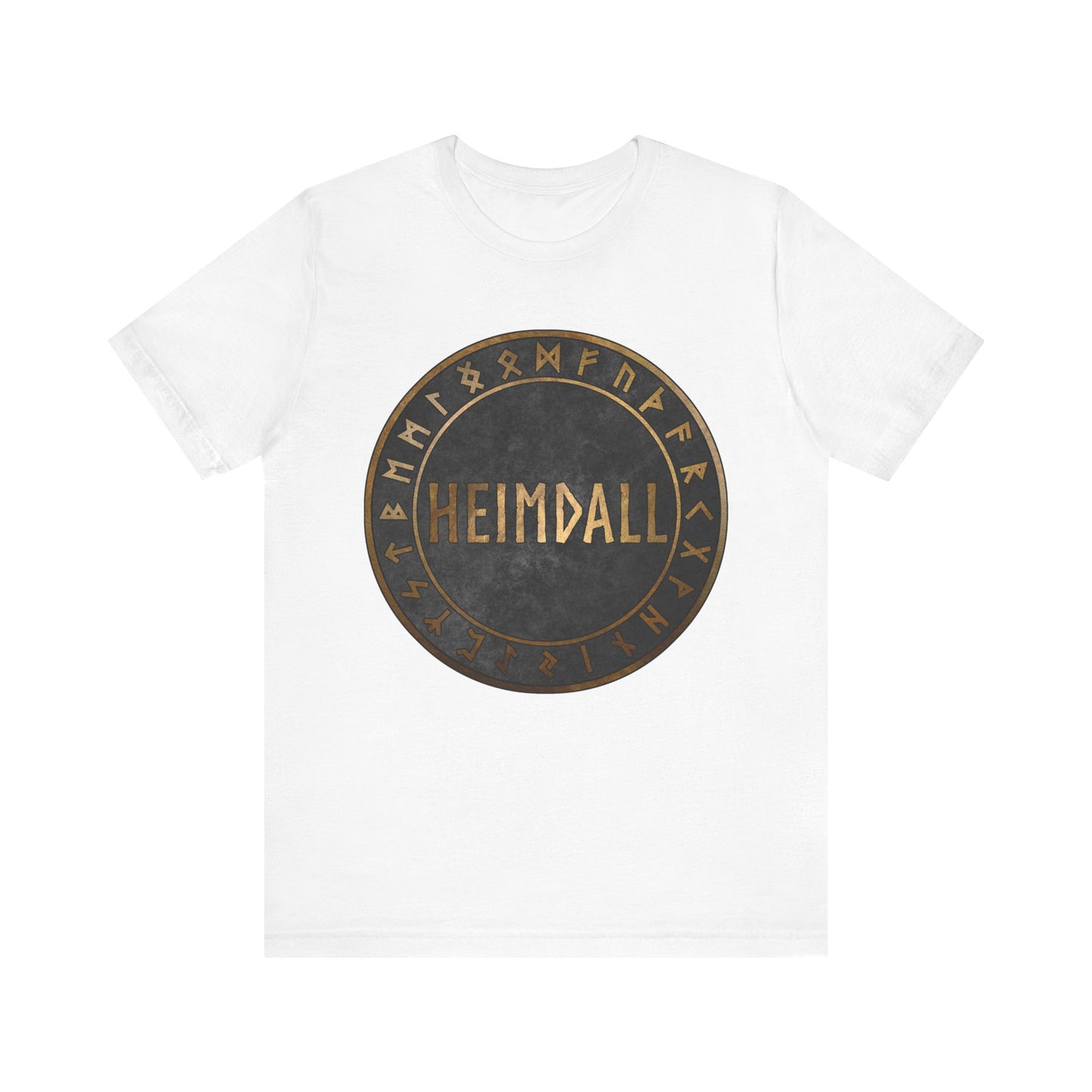 Heimdall Norse God with Viking Runes T-Shirt