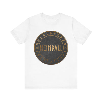 Heimdall Norse God with Viking Runes T-Shirt