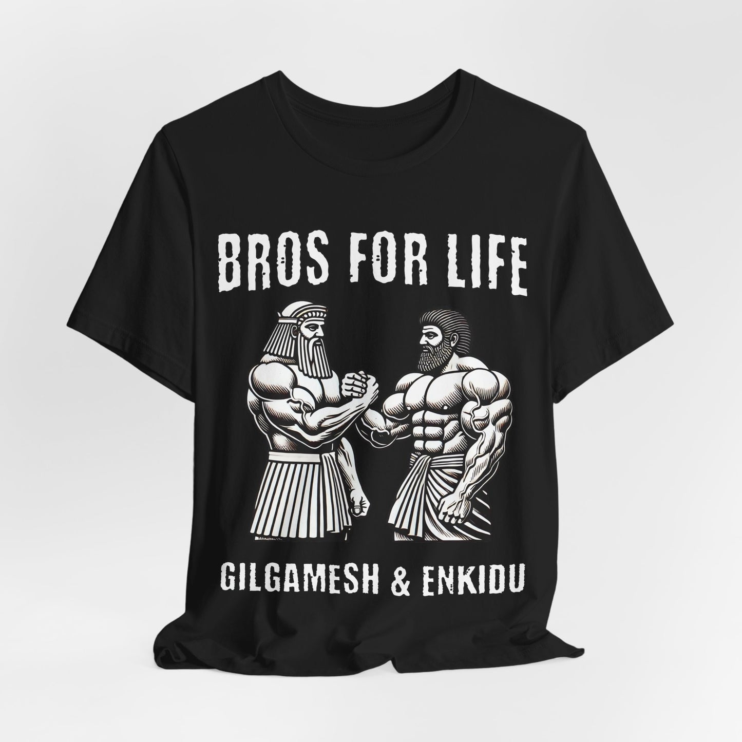 Gilgamesh and Enkidu Bros For Life - Funny Ancient History T-Shirt