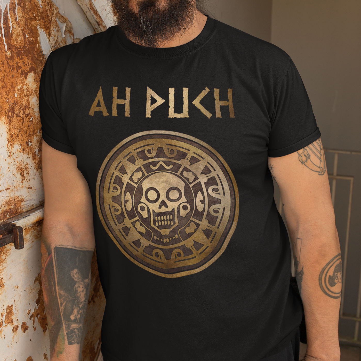 Ah Puch Mayan God of Death Symbol T-shirt