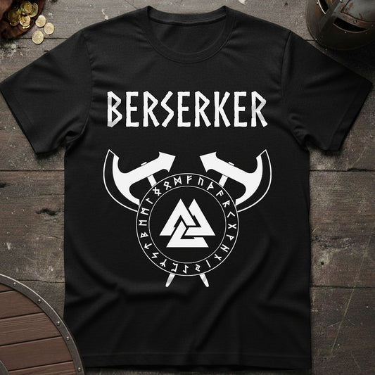Viking Berserker - Axes with Norse Runes T-Shirt