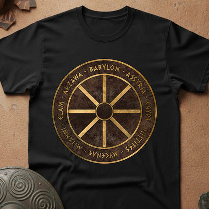 Bronze Age Powers Chariot Wheel T-Shirt