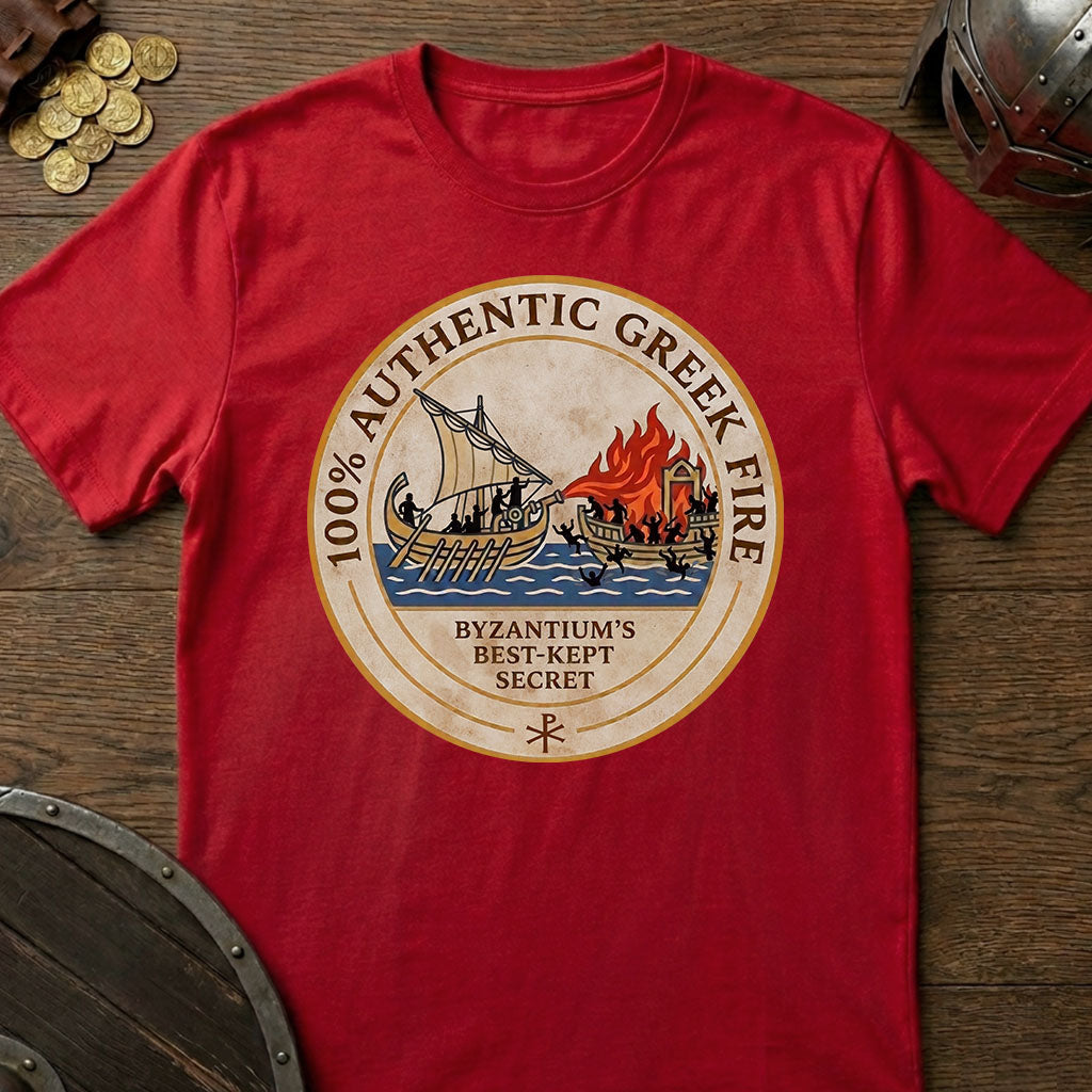 Red Byzantine Greek Fire T-shirt