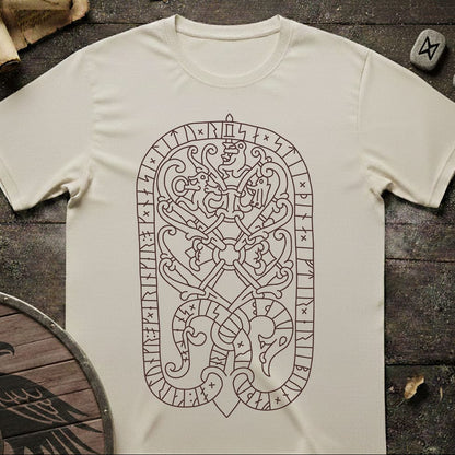 Natural / S Drävle Runestone Sigurd & Fafnir T-Shirt
