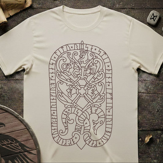 Natural / S Drävle Runestone Sigurd & Fafnir T-Shirt