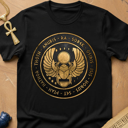 Egyptian Gods - Khepri Beetle Symbol T-Shirt